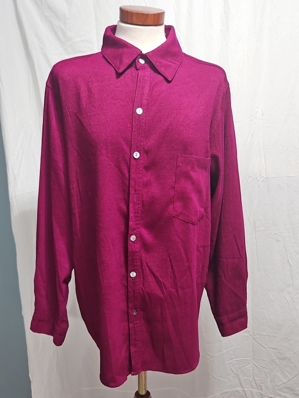 Chico's Design Button-Down Shirt in Rich Magenta